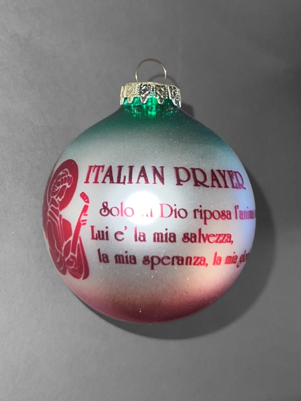 Italian Prayer Christmas Ball Christmas Tree Ornament
